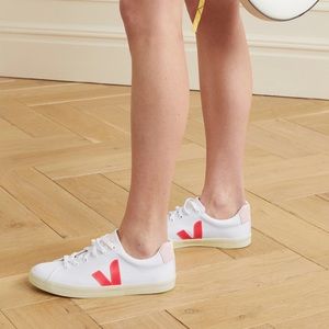 Veja rubber-trimmed organic cotton-canvas sneakers